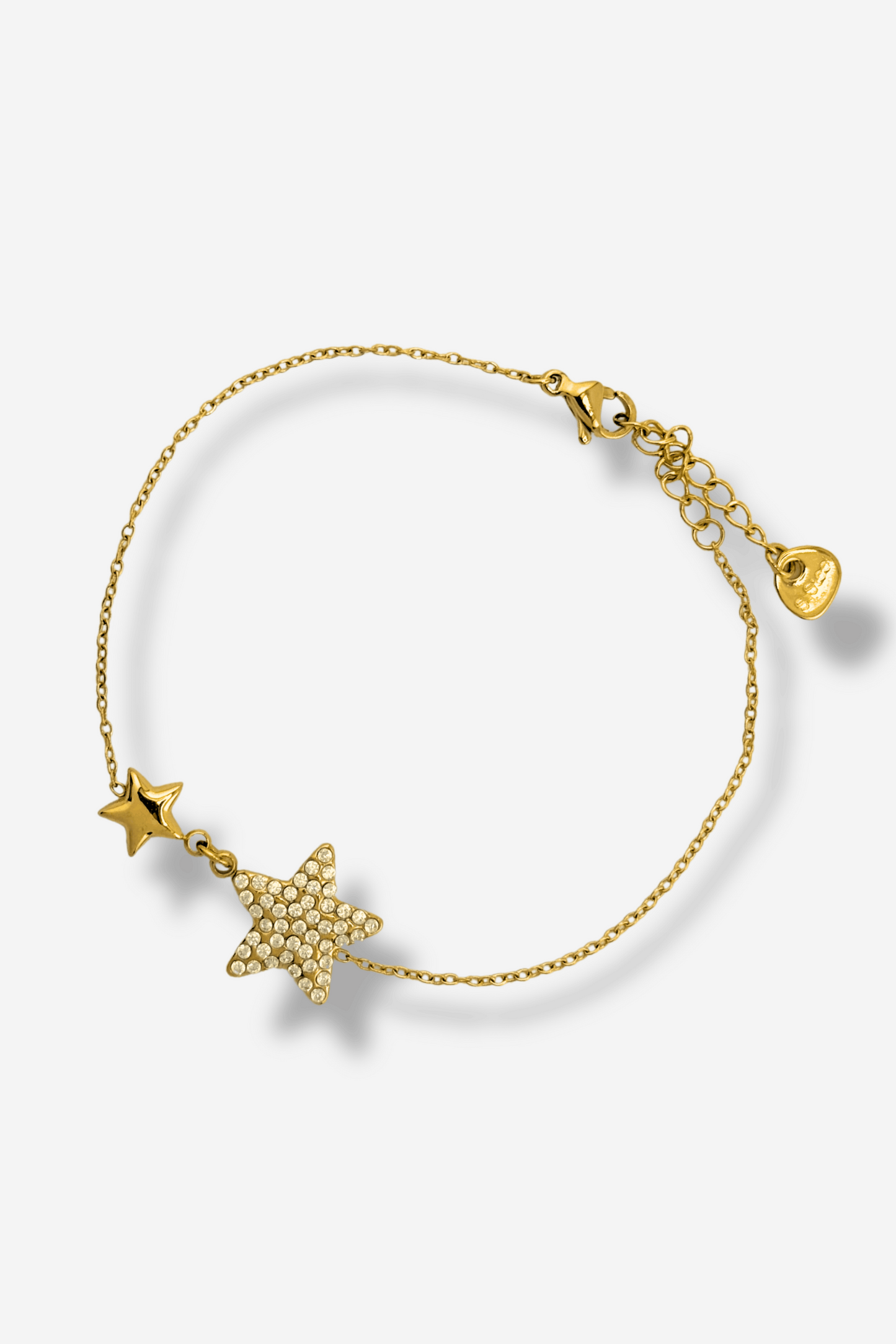 Bijou en acier inoxydable
Bracelet doré à étoiles
Longueur ajustable grâce à la chainette bracele CONSTELLA SISTERS BAY