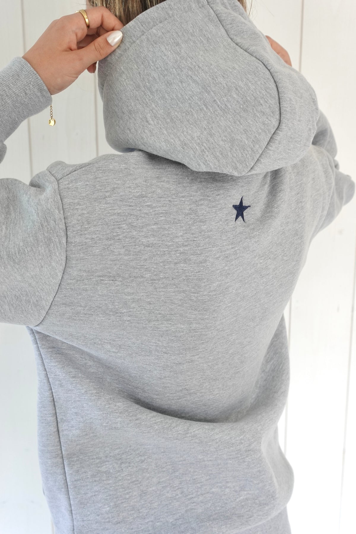 Sweat-shirt SISTER - Gris brodé navy