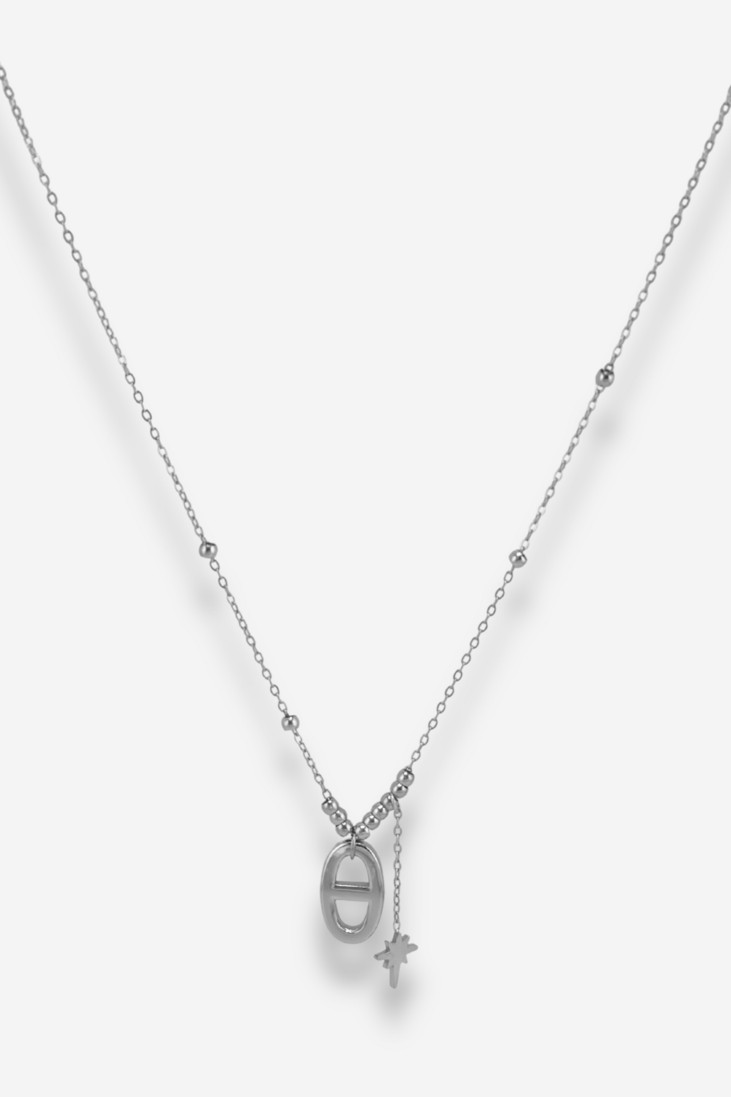 collier dream argenté acier inoxydable maillon et etoile sisters bay