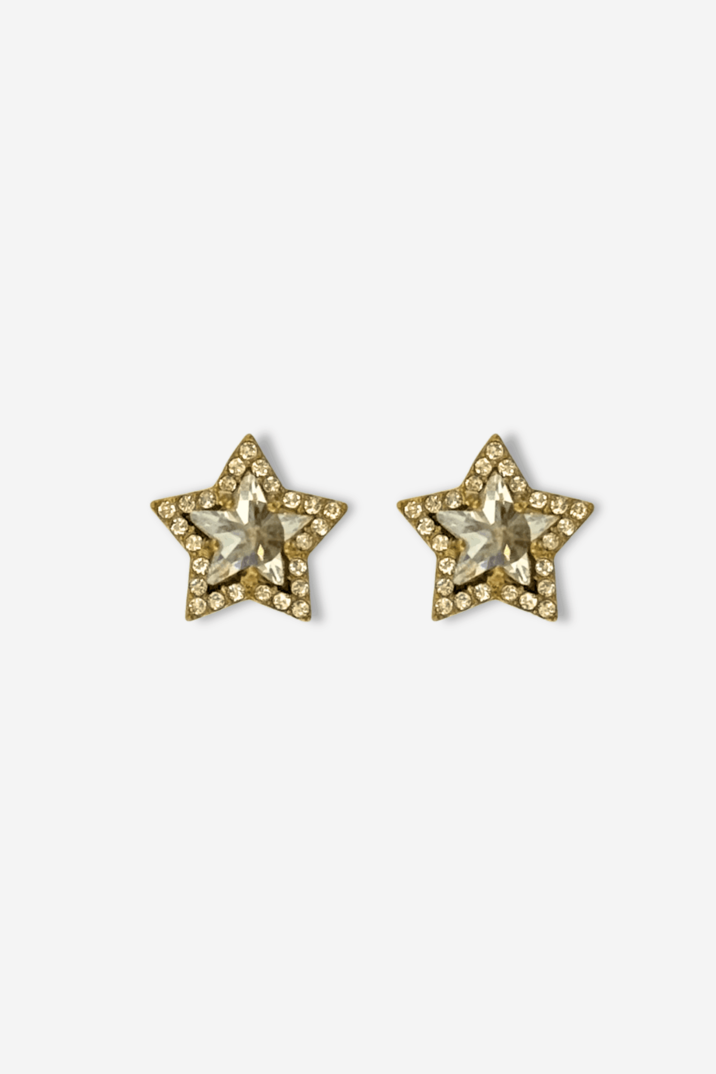 Boucles d'oreilles star en acier inoxydable à strass sisters bay