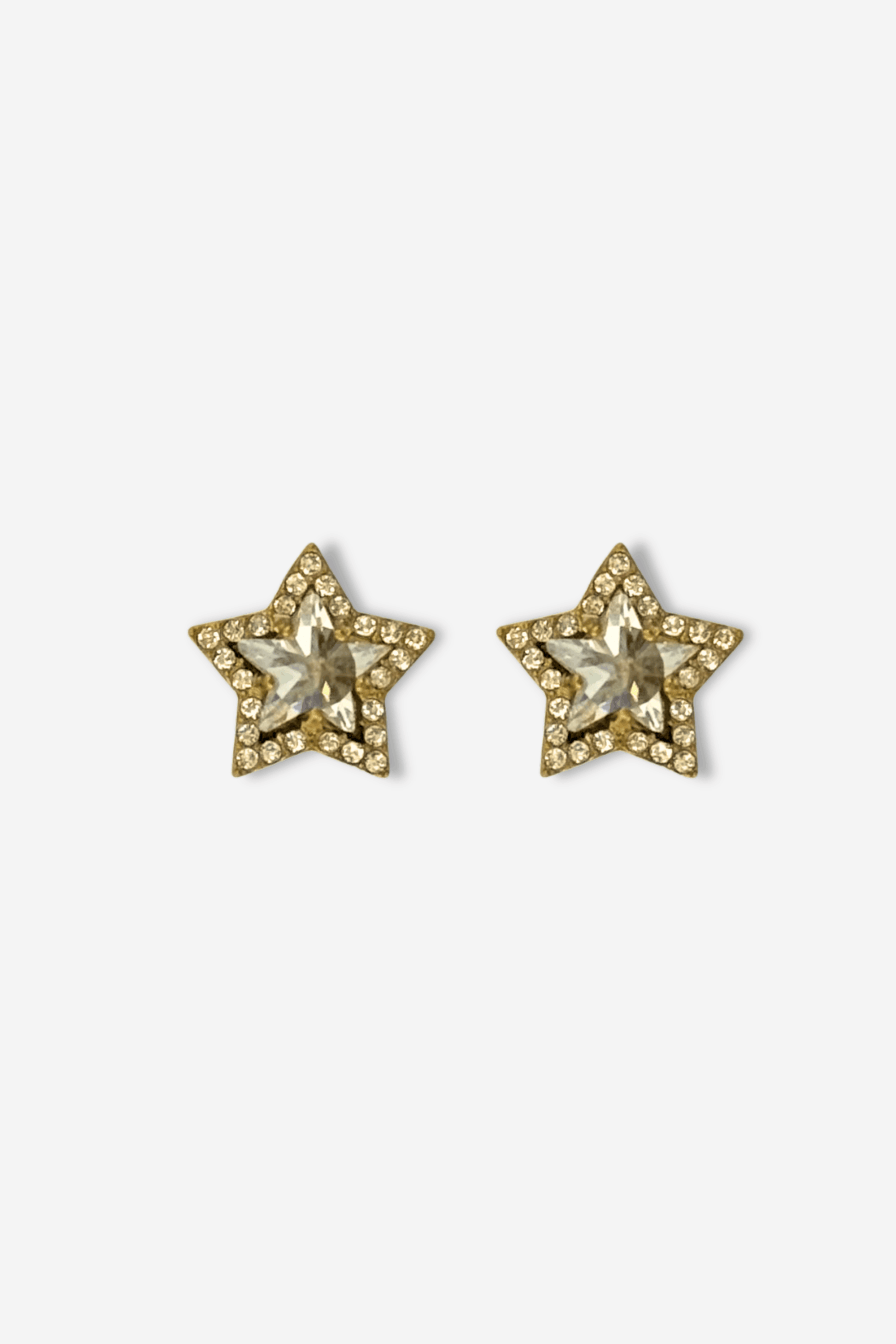 Boucles d'oreilles star en acier inoxydable à strass sisters bay