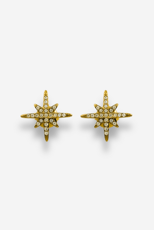 Boucles doreilles a strass eclipse acier inoxydable sisters bay a clou 