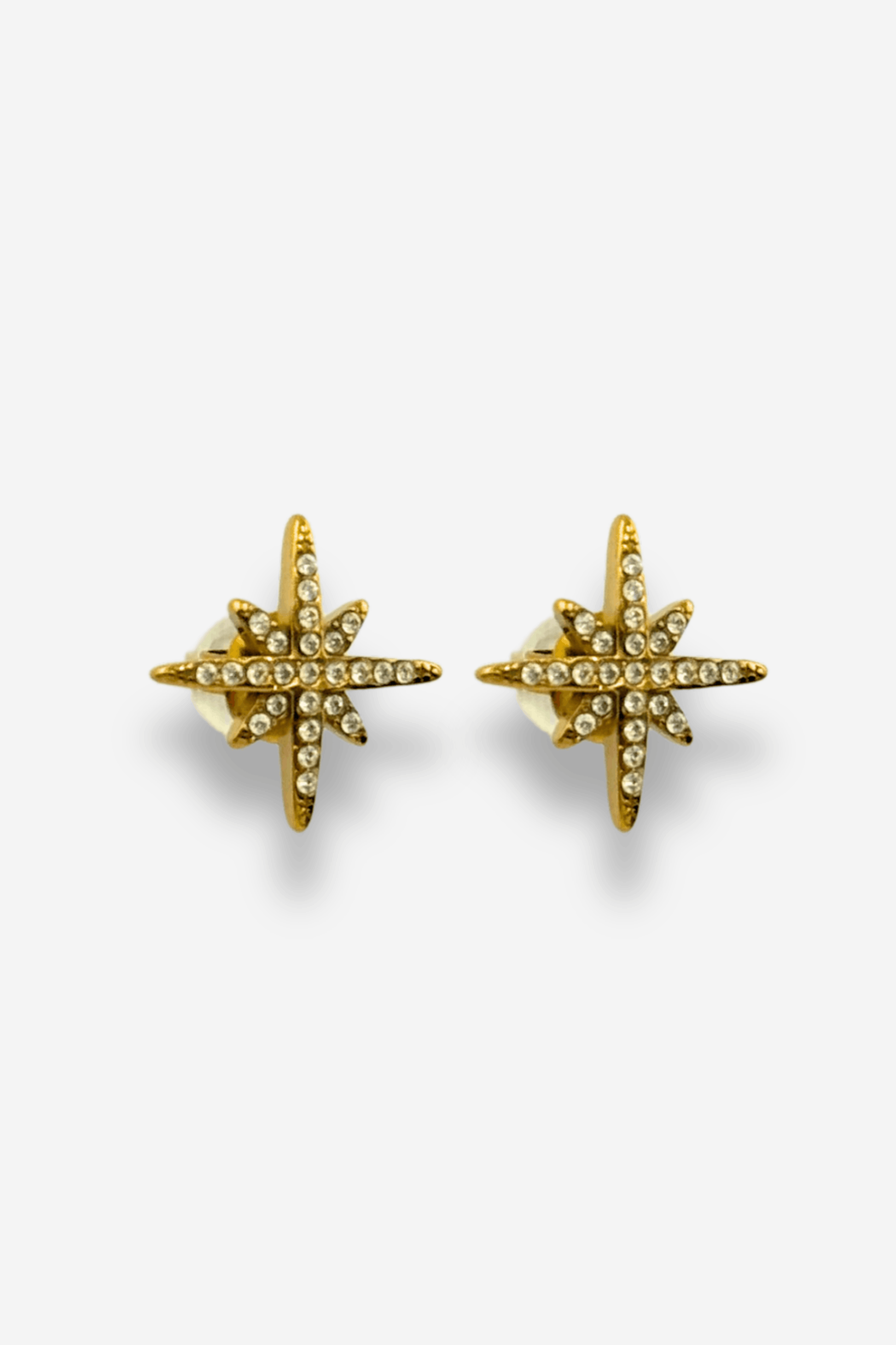 Boucles doreilles a strass eclipse acier inoxydable sisters bay a clou dorées