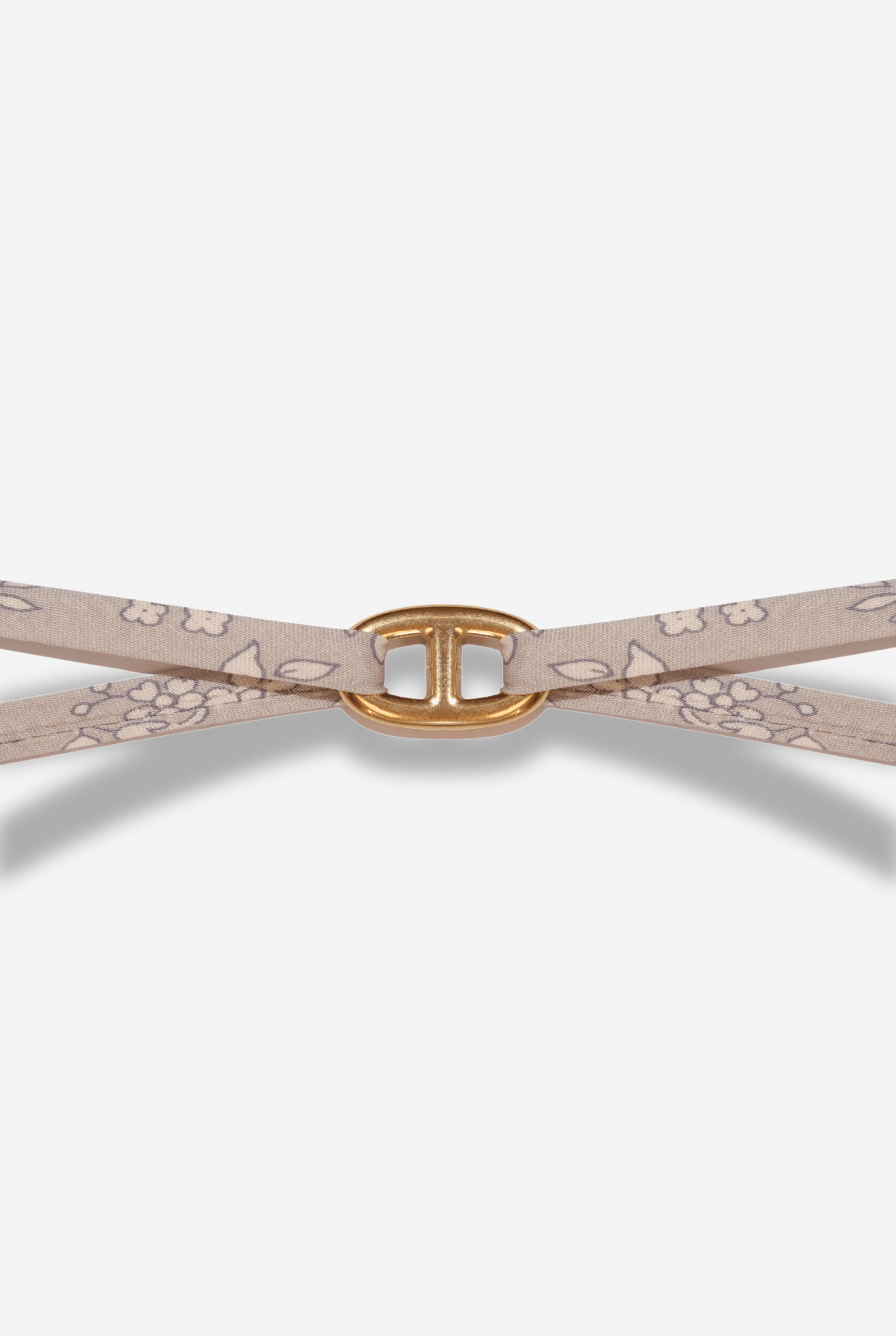 Bracelet Liberty gris clair Sisters Bay avec maillon doré en acier inoxydable, réglable, fait main pour l’été et la rentrée.