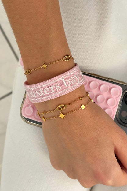 Bracelet brodé ★ sisters bay ★ ajustable en plusieurs couleurs