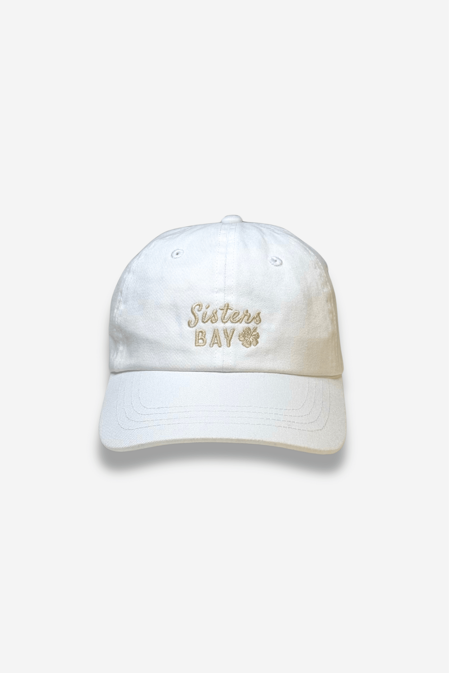 Casquette SUMMER blanche broderie beige Sisters Bay