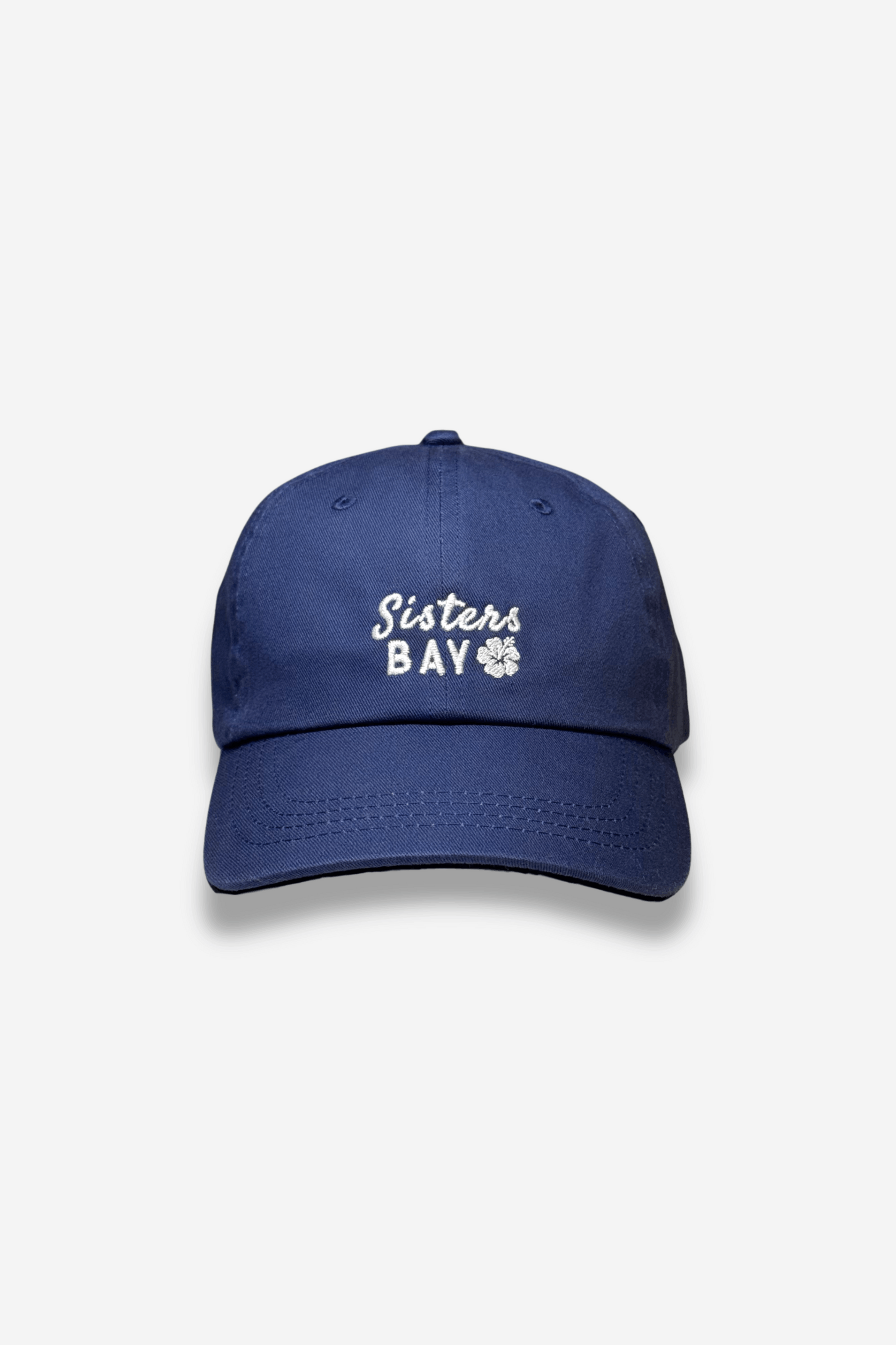 Casquette navy motif « sisters bay » et fleur brodés