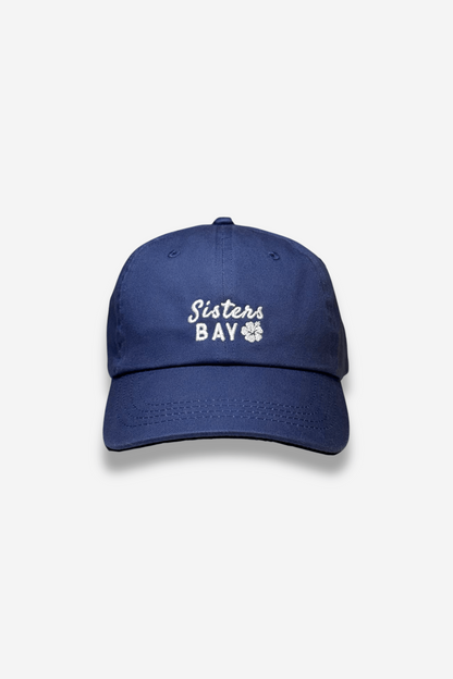 Casquette navy motif « sisters bay » et fleur brodés