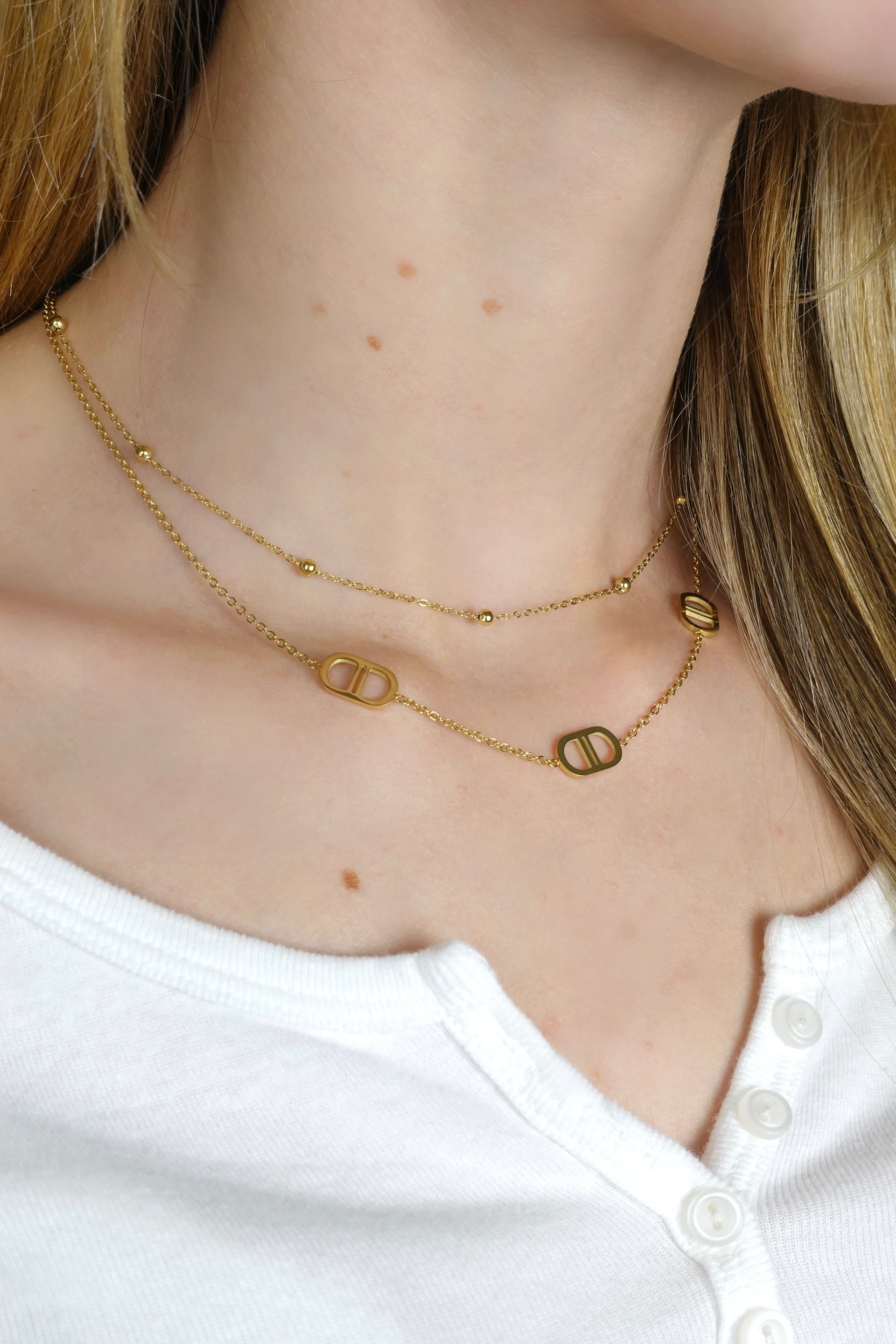 Pendant Collier Dior ChaÃ®ne Or Dior Choker Petit Cd Double