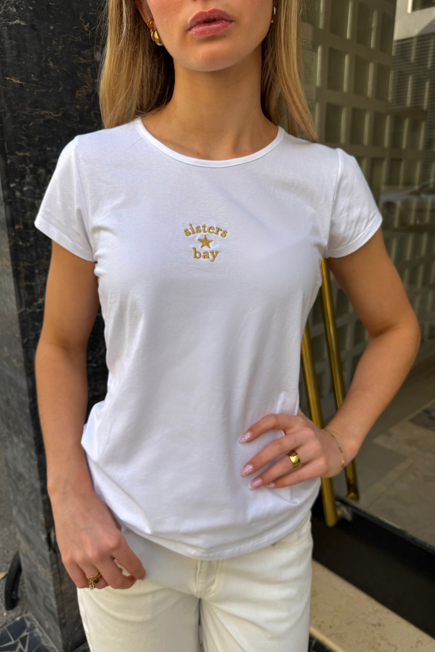 T-shirt SISTER - Gold