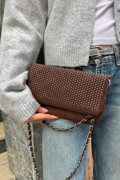 Pochette STUD - Chocolat
