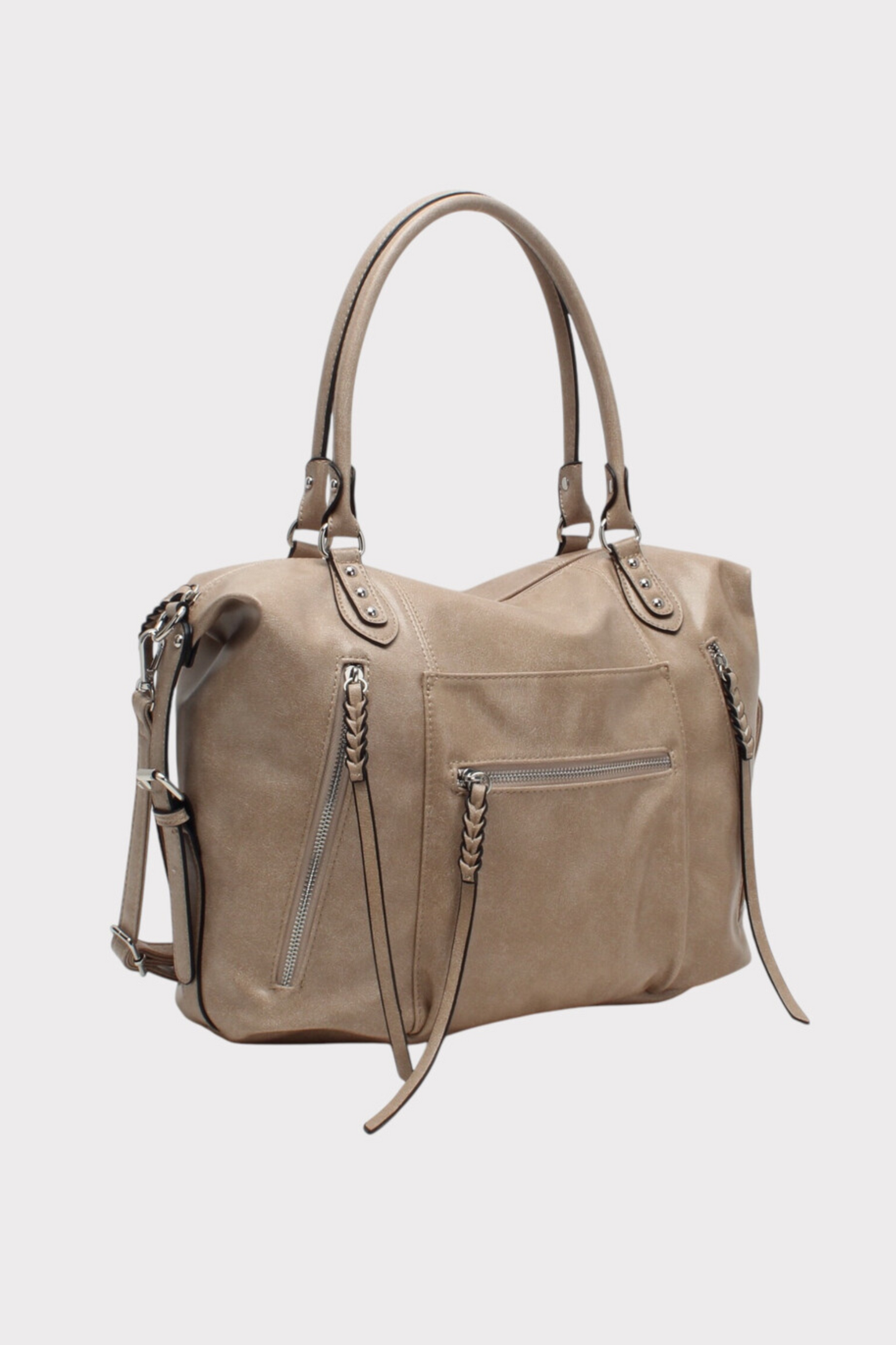 Sac à main beige DOWTOWN SISTERS BAY : élégant, pratique et spacieux. Idéal pour femme active, cours, travail et voyages.