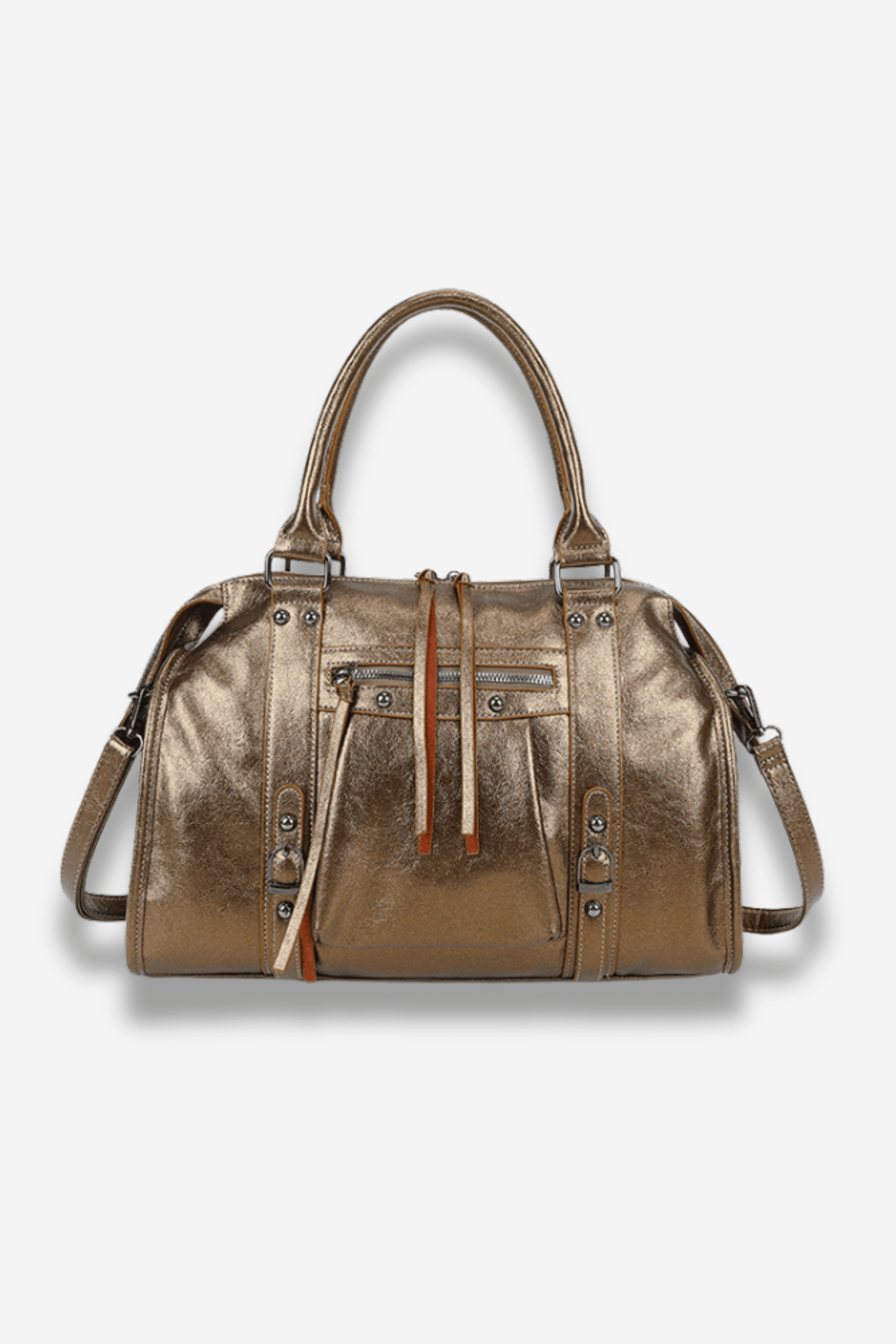 Sac à main Everyday Bronze Sisters Bay, effet métallisé chic. Pratique avec poches intérieures et bandoulière, idéal cours & travail.