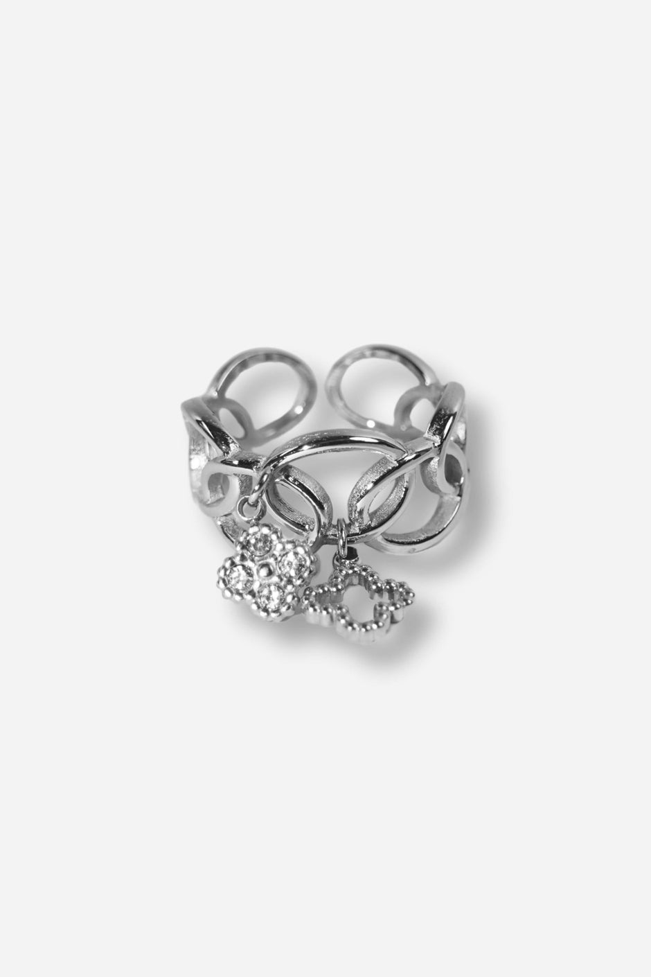 Bague "Sisters" Double Infini Argent Sterling - Neuf Avec étiquettes, #1 Sis