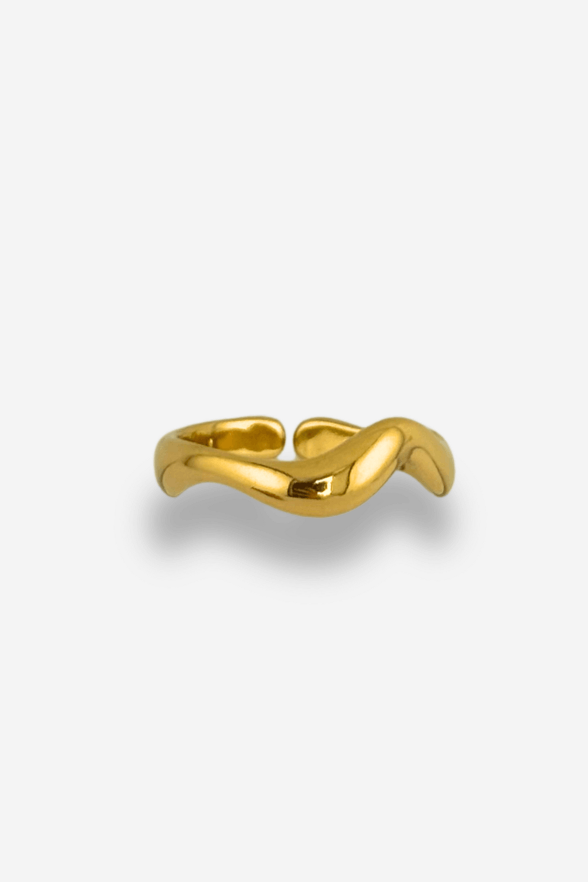 bague waves dorée sisters bay acier inoxydable reglable