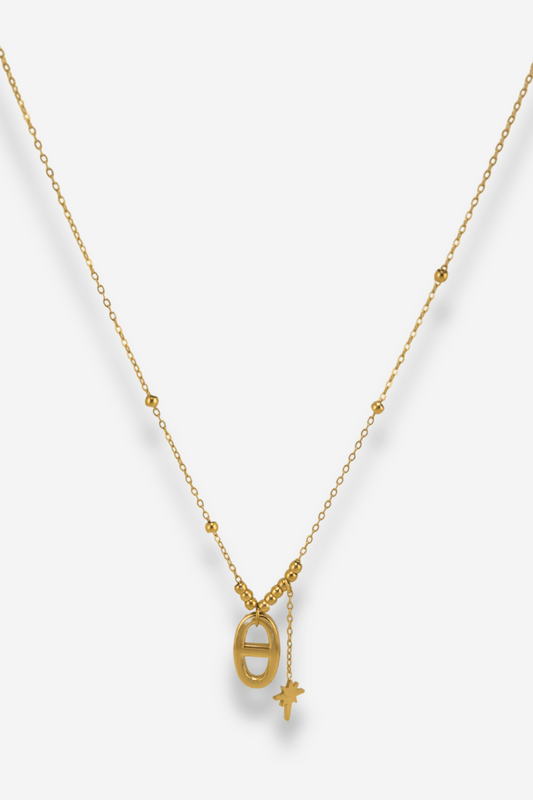 collier doré dream acier inoxydable sisters bay maillon et étoile