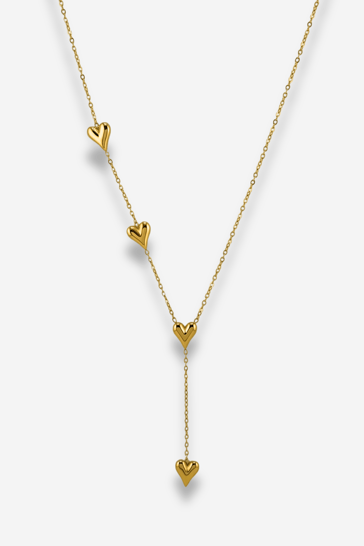 collier love en y acier inoxydable sisters bay coeurs 