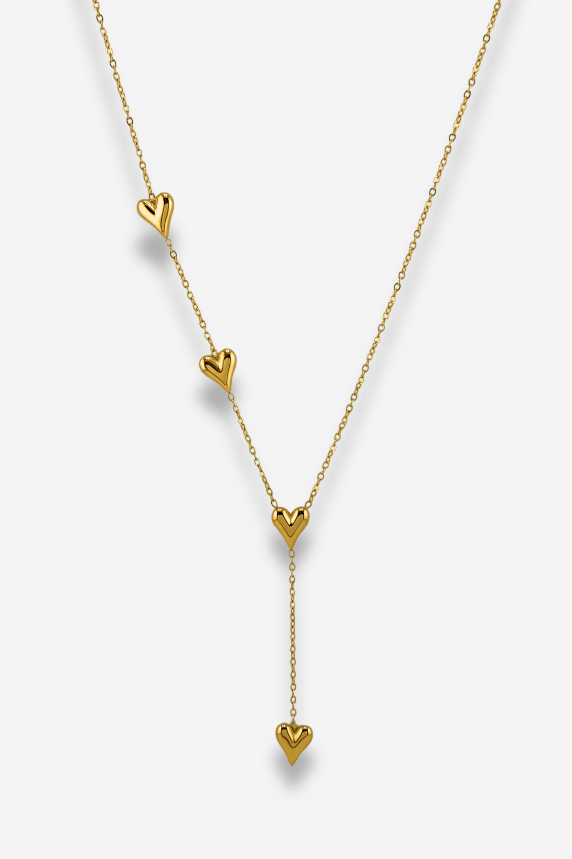 collier love en y acier inoxydable sisters bay coeurs 