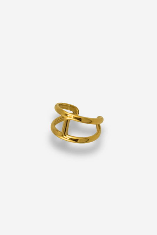 earcuff soft sisters bay bague d'oreille dorée en acier inoxydable