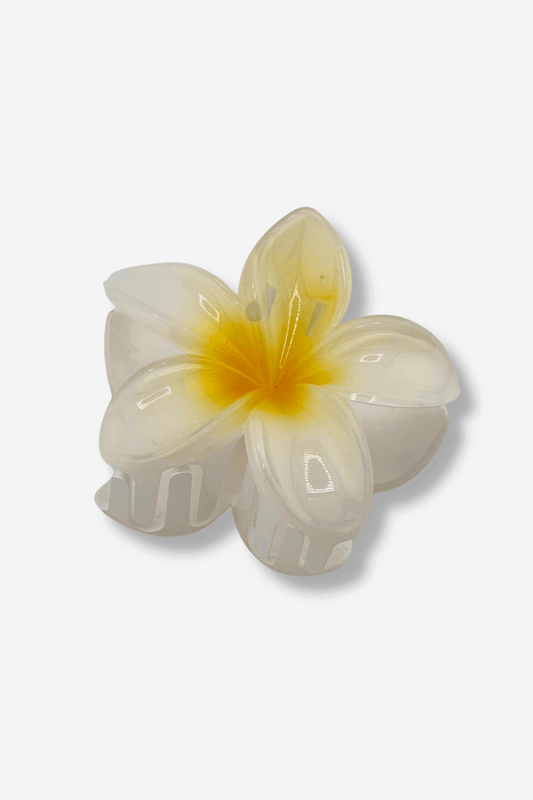 sisters bay hairclip tahiti pince à cheveux blanche fleur