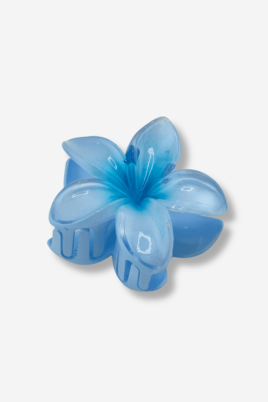 sisters bay hairclip tahiti pince à cheveuxe bleu clair fleur