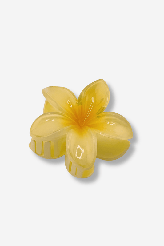 sisters bay hairclip tahiti pince à cheveux jaune clair fleur