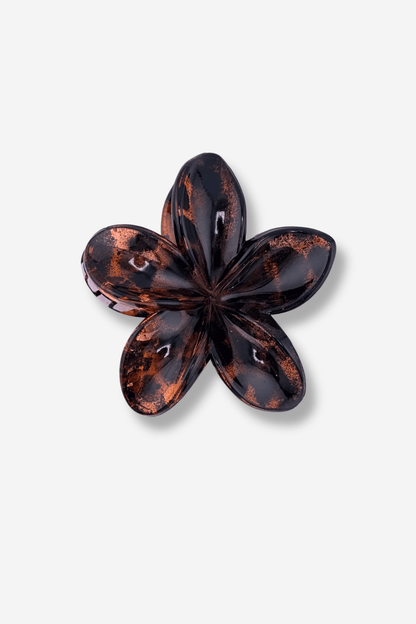 sisters bay hairclip tahiti pince à cheveux marron écaille fleur