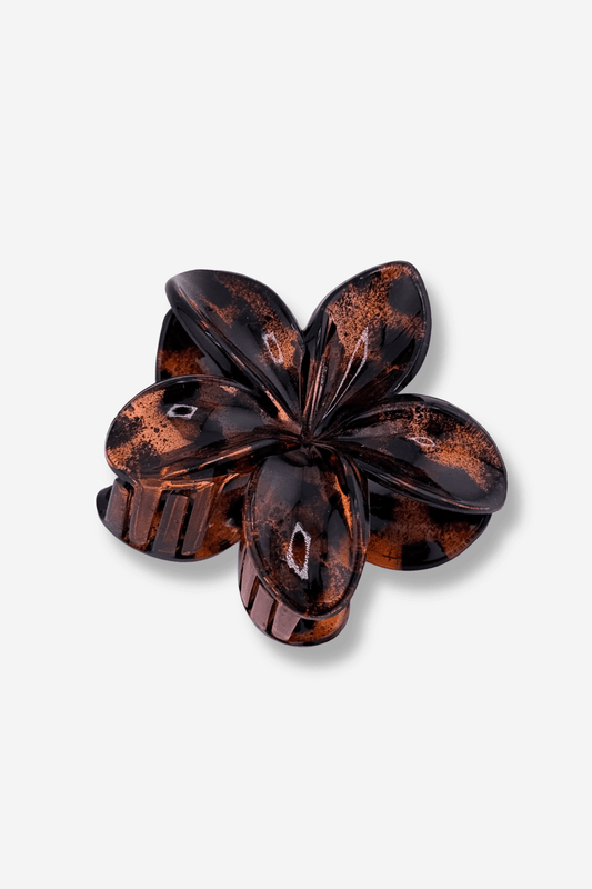 sisters bay hairclip tahiti pince à cheveux marron écaille fleur