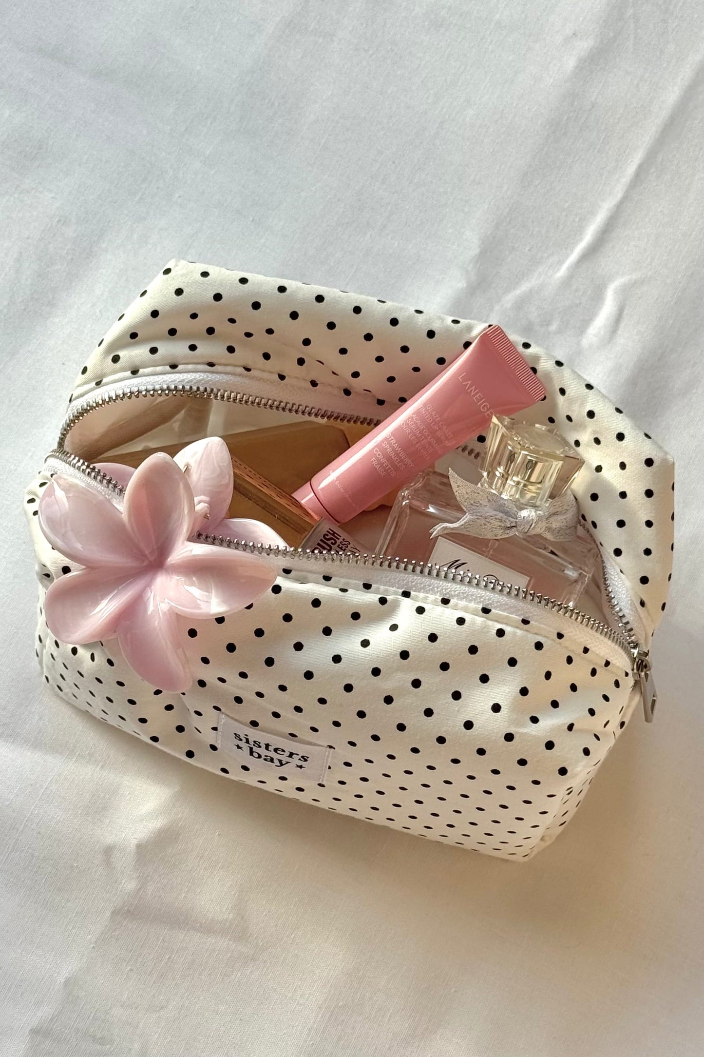 trousse sisters bay polka dots a pois pour maquillage et voyage